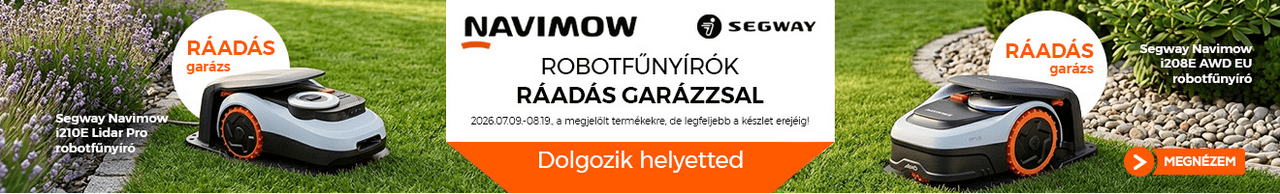Segway-Navimow robotfűnyírók ráadás garázzsal