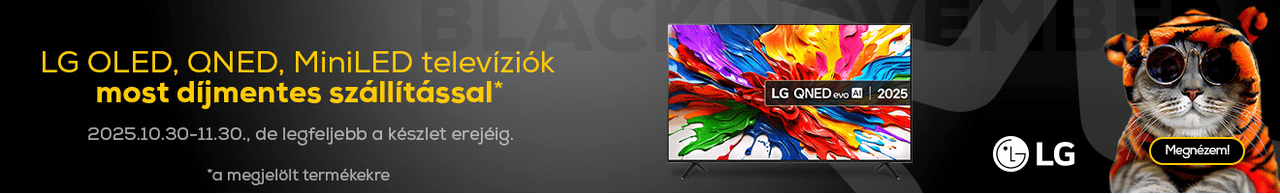 LG OLED, QNED, MINILED televíziók most díjmentes szállítással