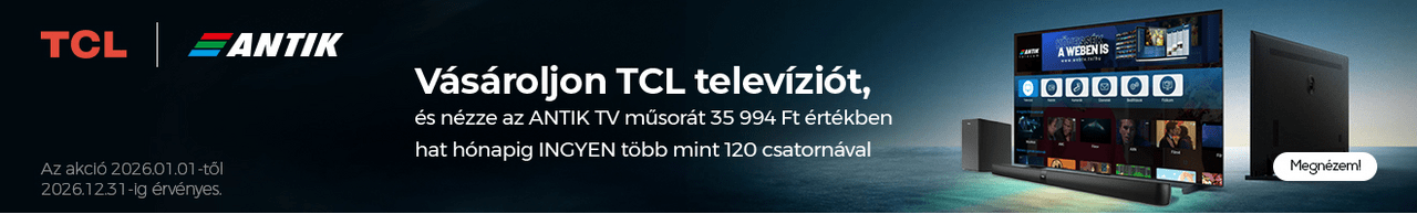 Vásároljon TCL televíziót, és nézze az ANTIK TV műsorát hat hónapig ingyen!