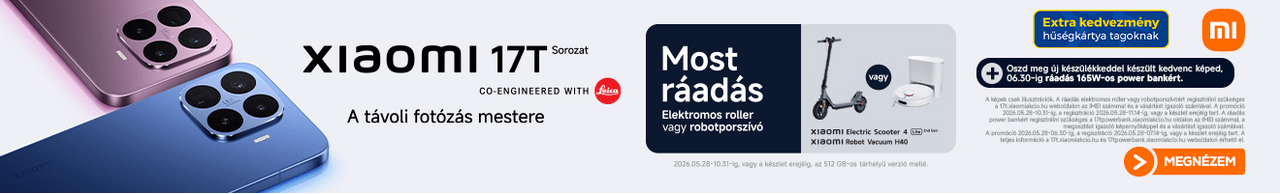 Xiaomi 17T sorozat a fotózás mestere megérkezett!