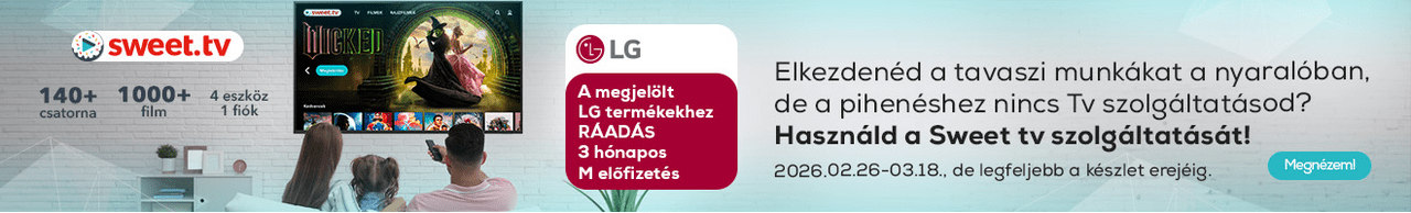 A megjelölt LG termékekhez ráadás 3 hónapos M előfizetést adunk! Ez ennyi.