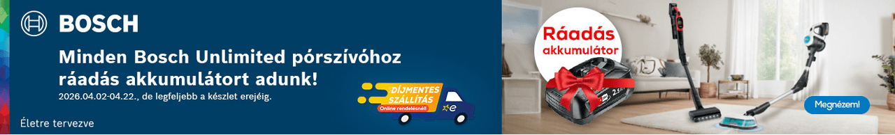 Bosch barkácsgépek és porszívók ráadás akkumulátorral!