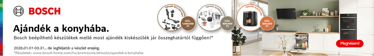 Ajándék a konyhába. Bosch beépíthető készülékek mellé most ajándék kiskészülék jár összeghatártól függően!*