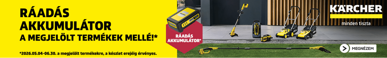 Kärcher termékek ráadás akkumulátorral 06.30