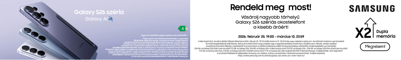 Megérkezett a Samsung S26 széria