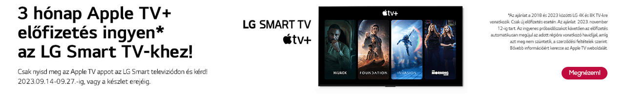 LG Smart Tv + Apple TV+ előfizetés