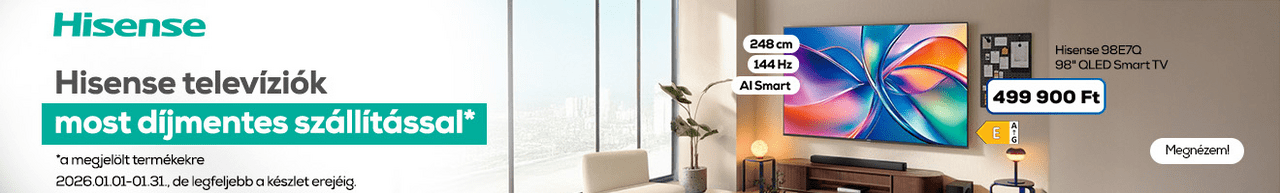 Hisense televíziók most díjmentes szállítással*