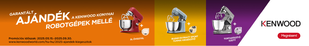 Vásárolj Kenwood konyhai robotgépet, és garantált ajándékot kapsz!