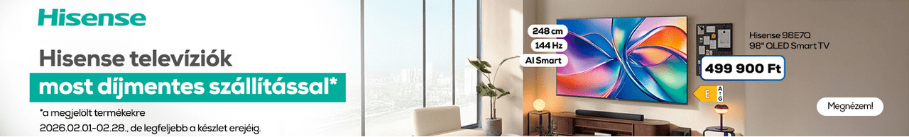 Hisense televíziók most díjmentes szállítással*