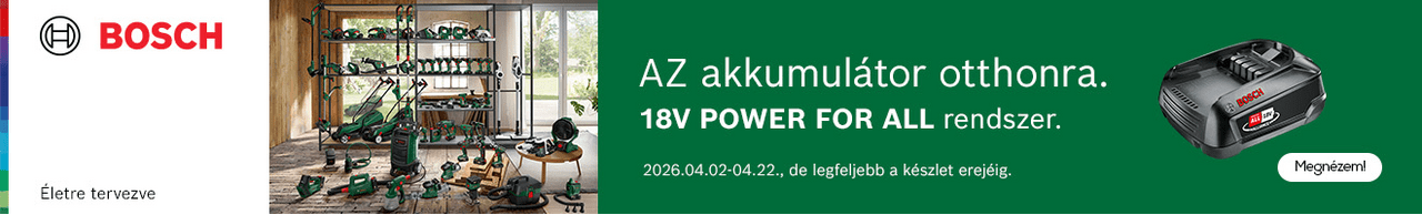 Bosch barkácsgépek és porszívók ráadás akkumulátorral!