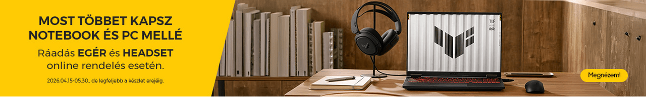 Most többet kapsz notebook és PC mellé, ráadás Asus egér és headset online rendelés esetén. Ez ennyi!
