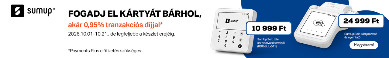 Fogadj el kártyát, bárhol akár 0.95% tranzakciós díjjal!*