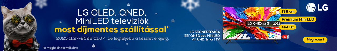 LG OLED, QNED, MiniLED televíziók most díjmentes szállítással*