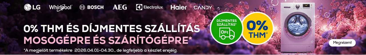 Töltsd meg, indítsd el, élvezd a friss ruhákat! Mosógépek, szárítógépek, mosó-szárítók