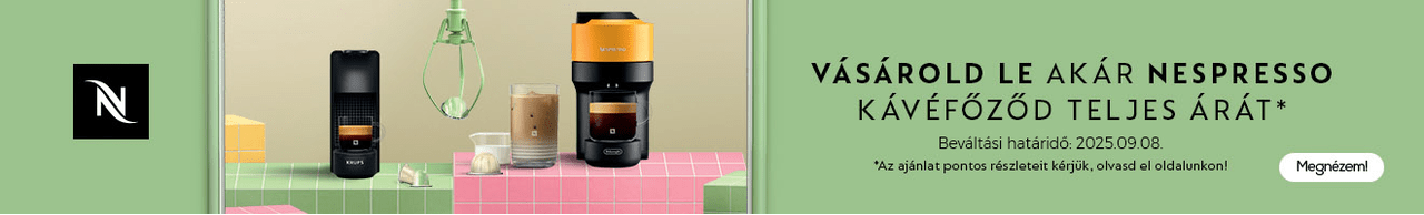 Vásárold le akár Nespresso kávéfőződ teljes árát!