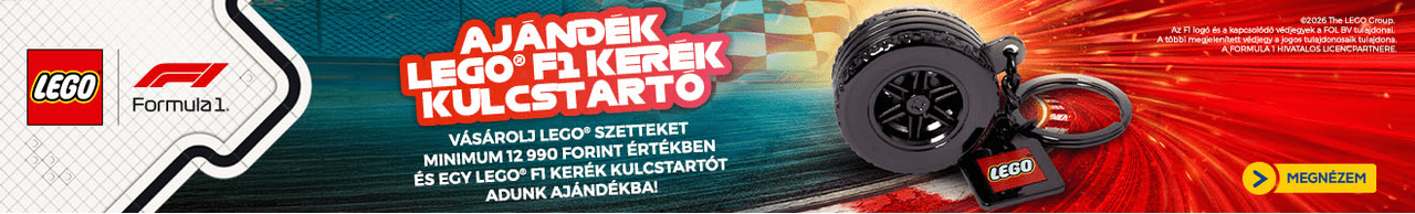 Ajándék LEGO® F1 kerék kulcstartó