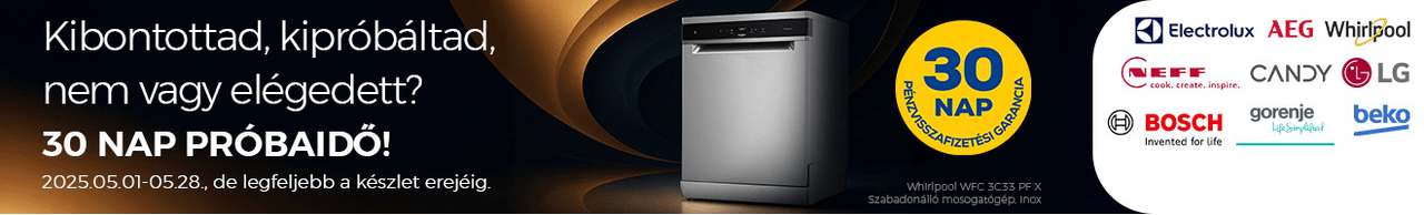 Kibontottad, kipróbáltad, nem vagy elégedett? 30 nap próbaidő!