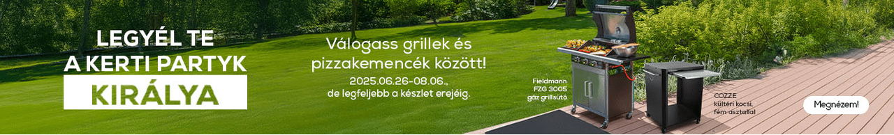 Legyél te a kerti partyk királya – válogass grillek és pizzakemencék között!