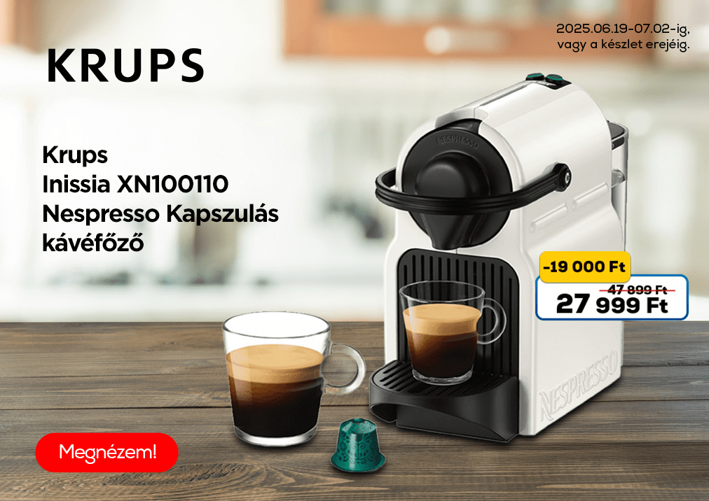 Krups Inissia XN100110 Nespresso Kapszulás kávéfőző