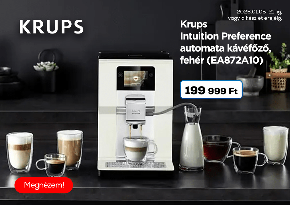 Krups Intuition Preference automata kávéfőző, fehér