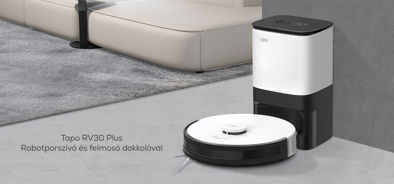Tapo RV30 Plus Roborporszívó és felmosó dokkolóval