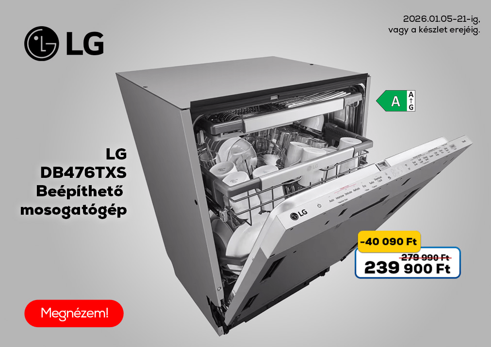 LG DB476TXS Beépíthető mosogatógép