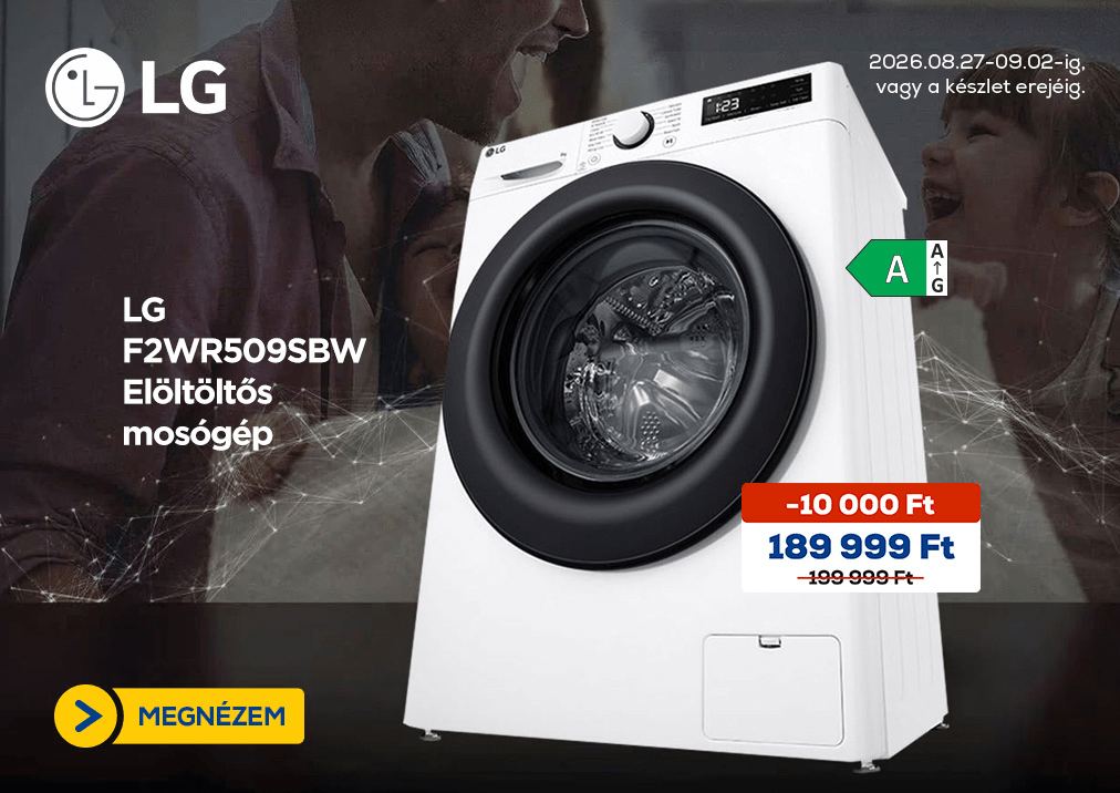 LG F2WR509SBW Elöltöltős mosógép