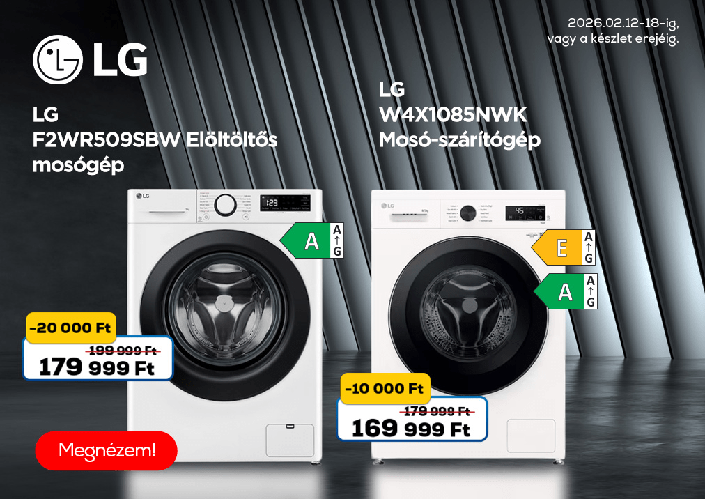 LG F2WR509SBW Elöltöltős mosógép