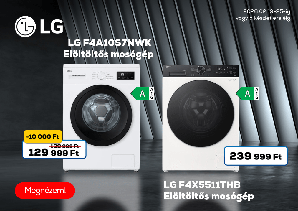 LG F4A10S7NWK Elöltöltős mosógép