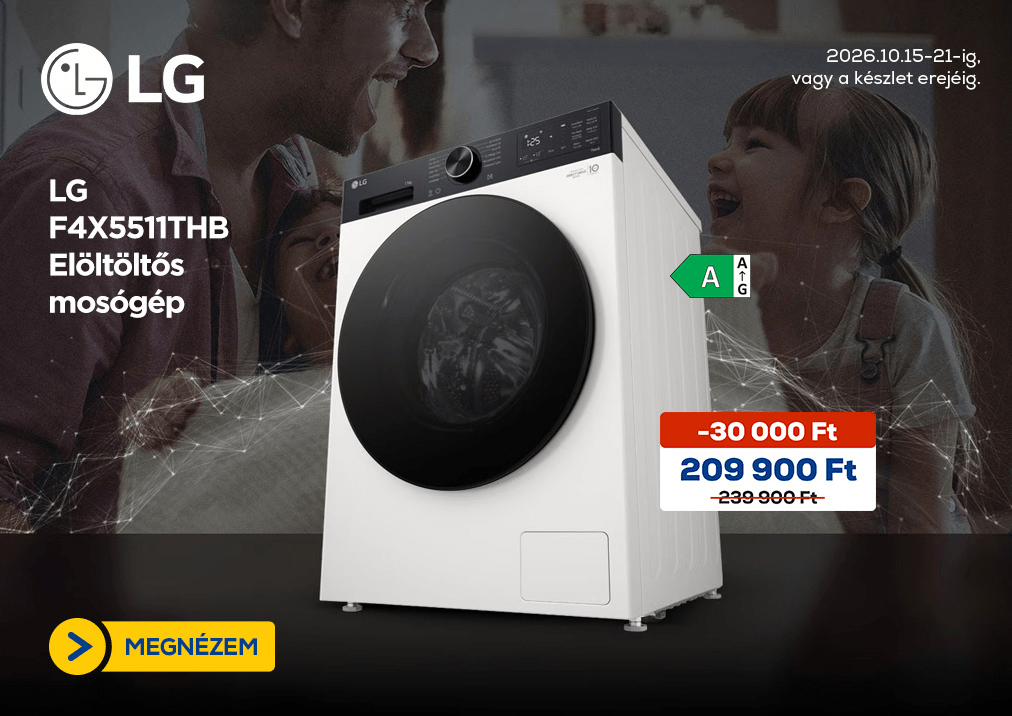 LG F4X5511THB Elöltöltős mosógép