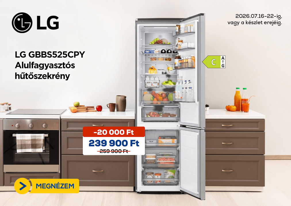 LG GBBS525CPY Alulfagyasztós hűtőszekrény