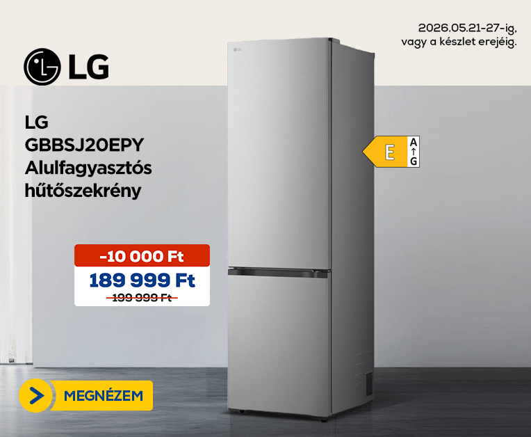 LG GBBSJ20EPY Alulfagyasztós hűtőszekrény