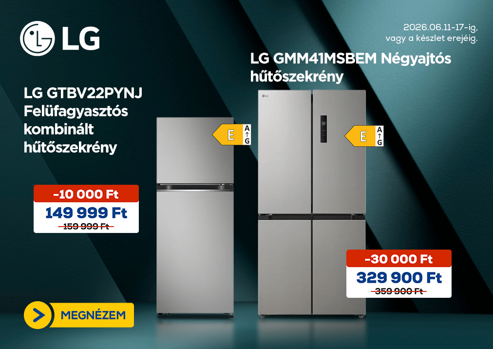 LG GMM41MSBEM Négyajtós hűtőszekrény
