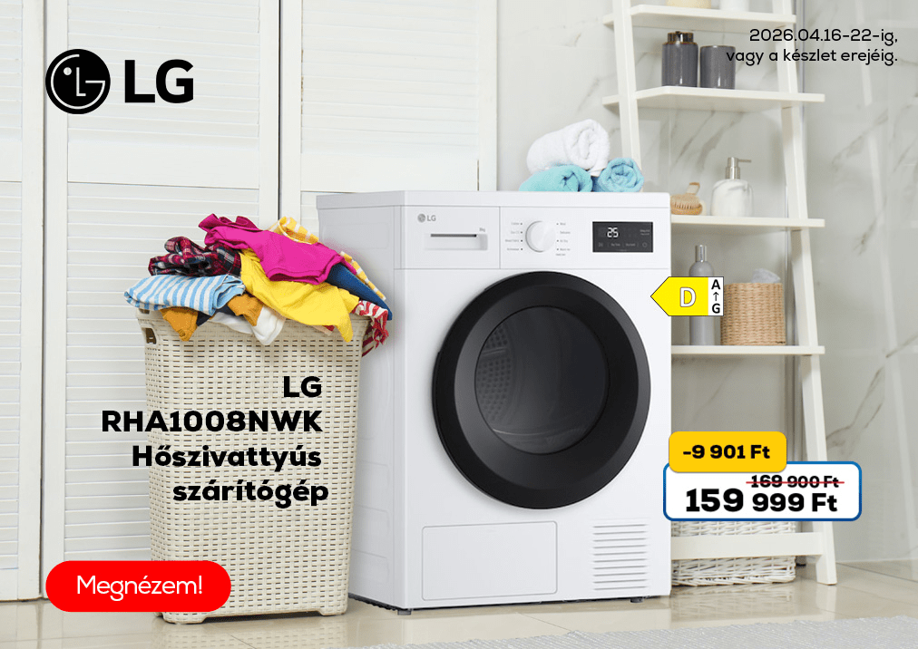 LG RHA1008NWK Hőszivattyús szárítógép