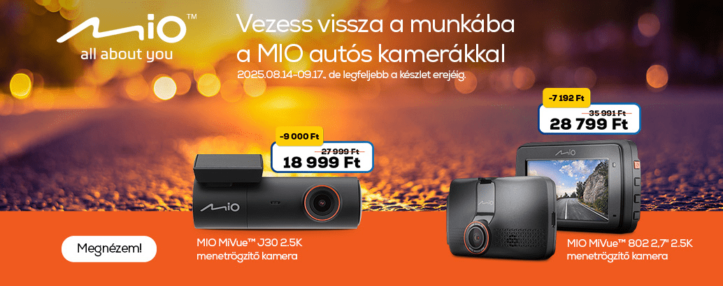 Vezess vissza a munkába a MIO autós kamerákkal