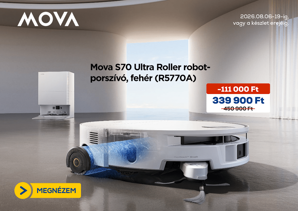 Mova S70 Ultra Roller robotporszívó, fehér (R5770A)
