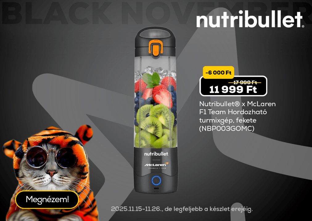 Nutribullet® x McLaren F1 Team Hordozható turmixgép, fekete (NBP003GOMC)