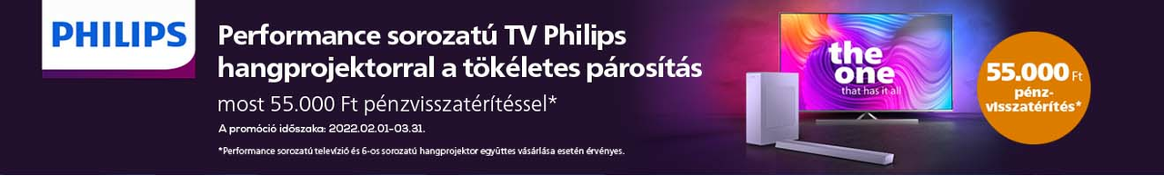 Philips Performance TV és hangprojektor együttes vásárlása esetén akár 50.000 Ft visszajár