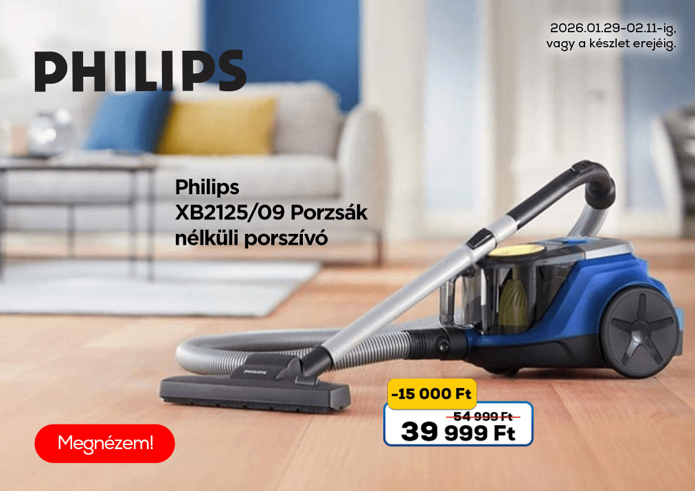 Philips XB2125/09 Porzsák nélküli porszívó