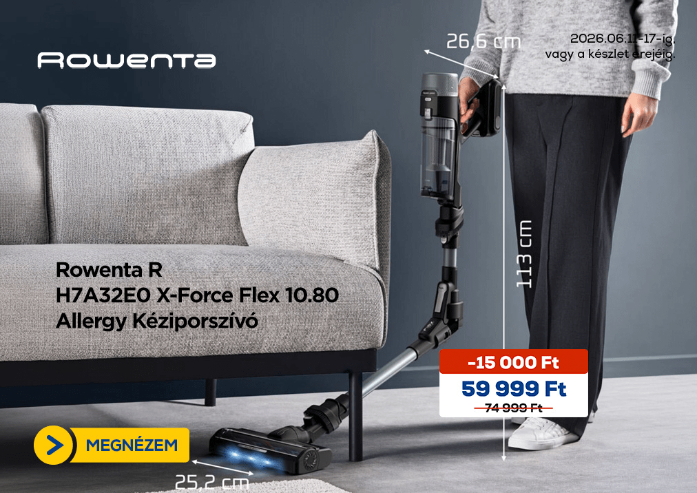 Rowenta RH7A32E0 X‑Force Flex 10.80 Allergy Kéziporszívó