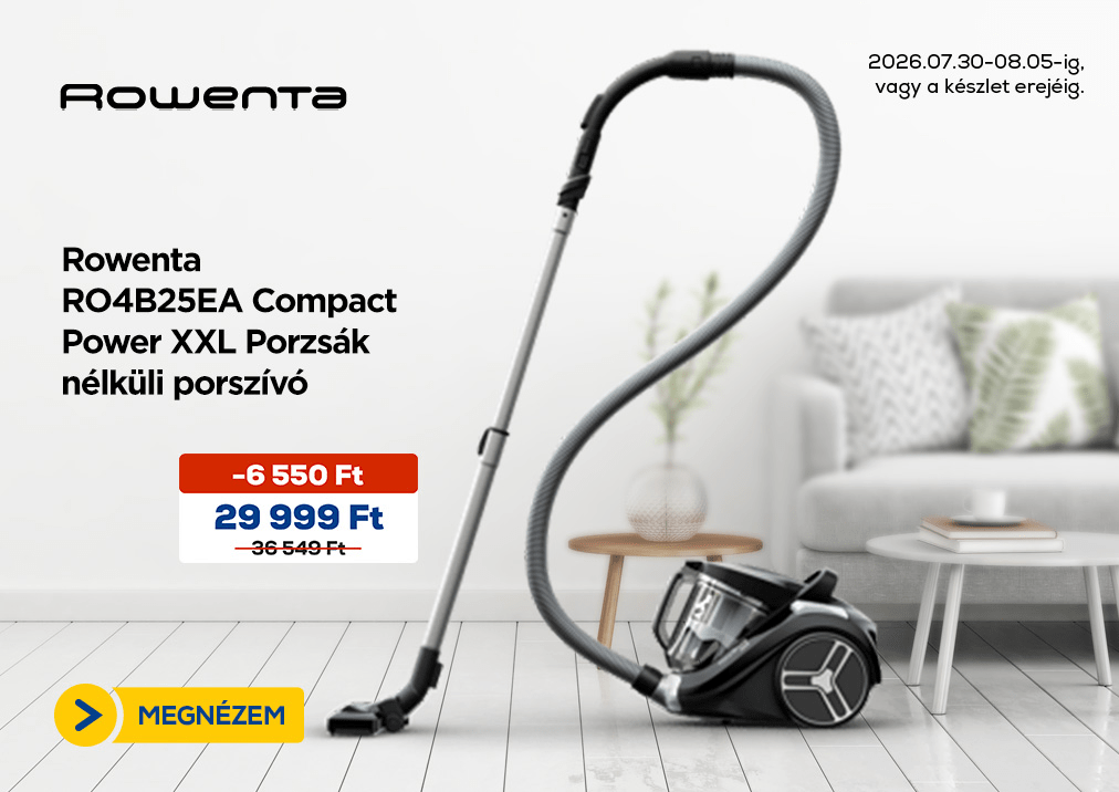 Rowenta RO4B25EA Compact Power XXL Porzsák nélküli porszívó