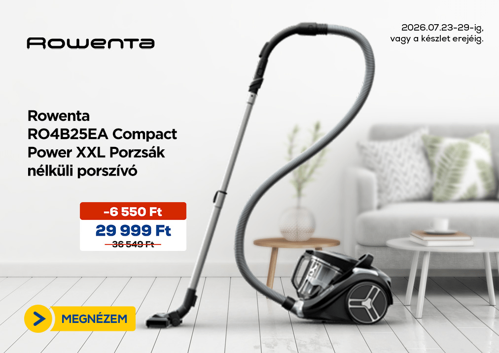 Rowenta RO4B25EA Compact Power XXL Porzsák nélküli porszívó