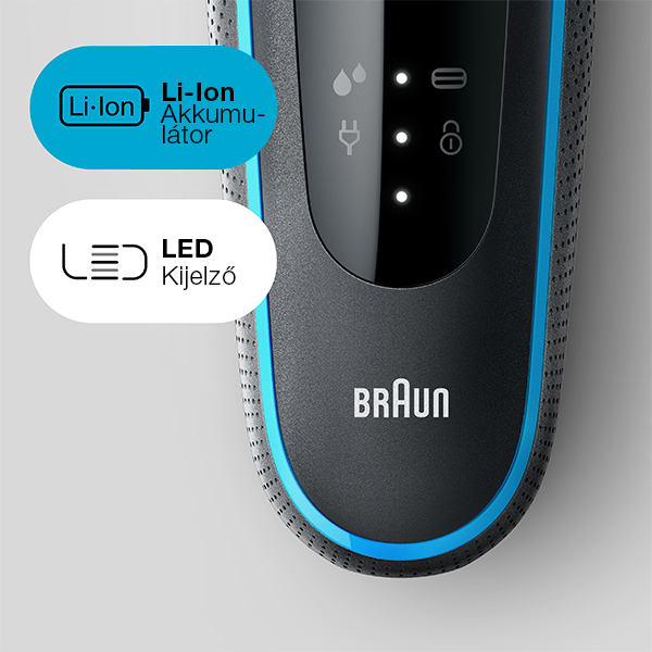 Li-ion-akkumulátor és LED kijelző