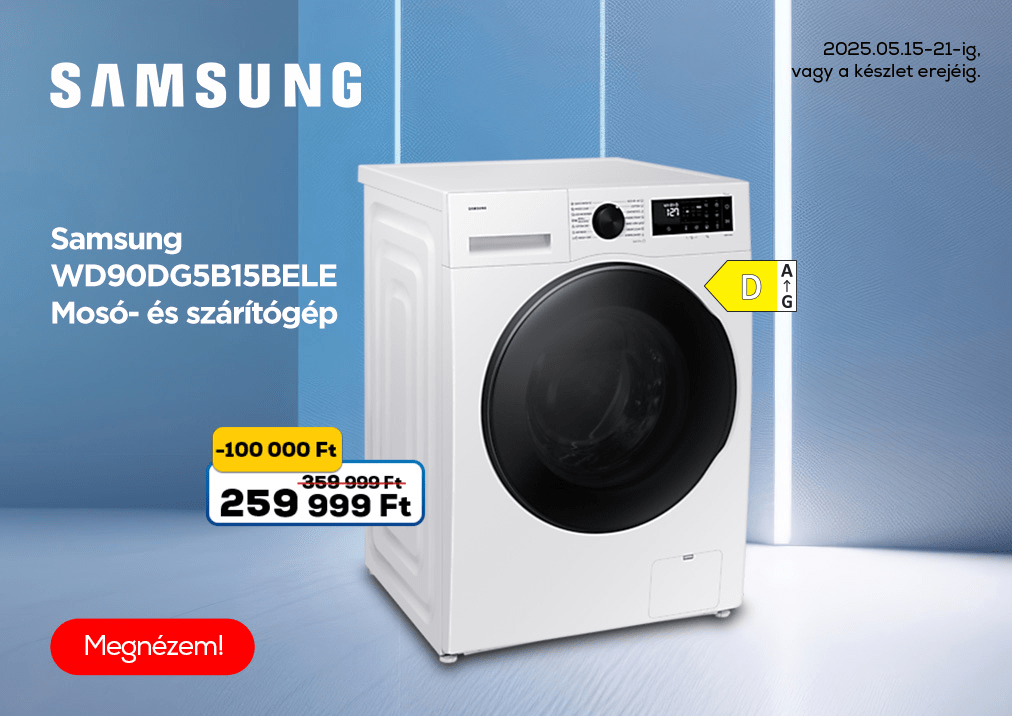 Samsung WD90DG5B15BELE Mosó- és szárítógép