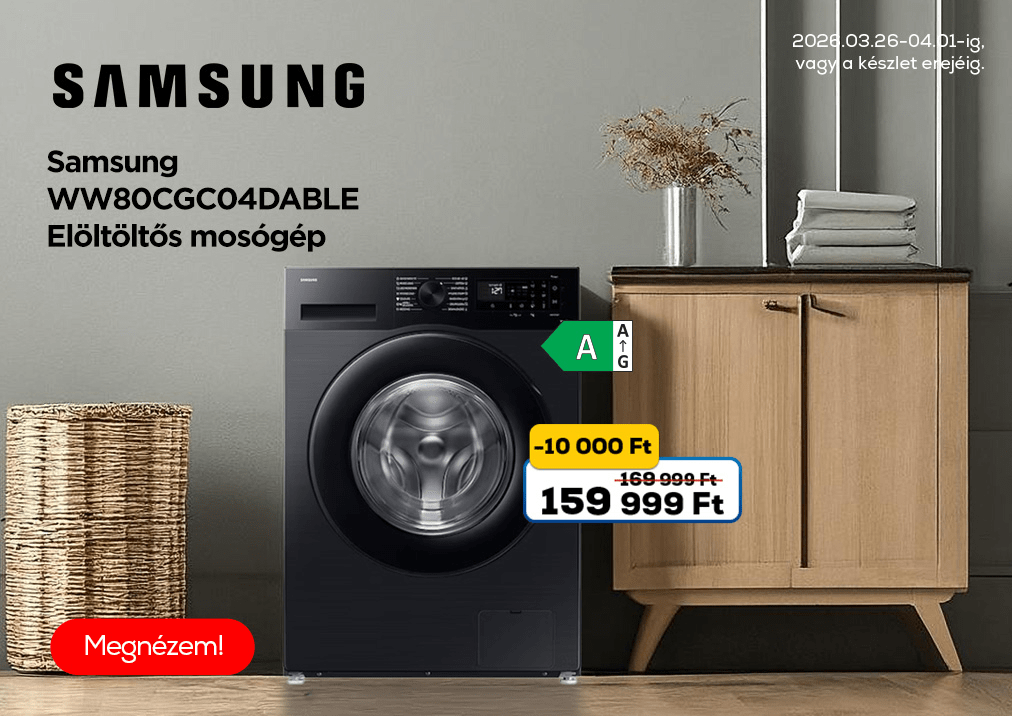 Samsung WW80CGC04DABLE Elöltöltős mosógép