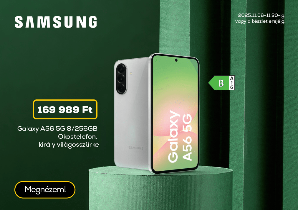 Samsung Galaxy A56 5G 8/256GB Okostelefon, király világosszürke