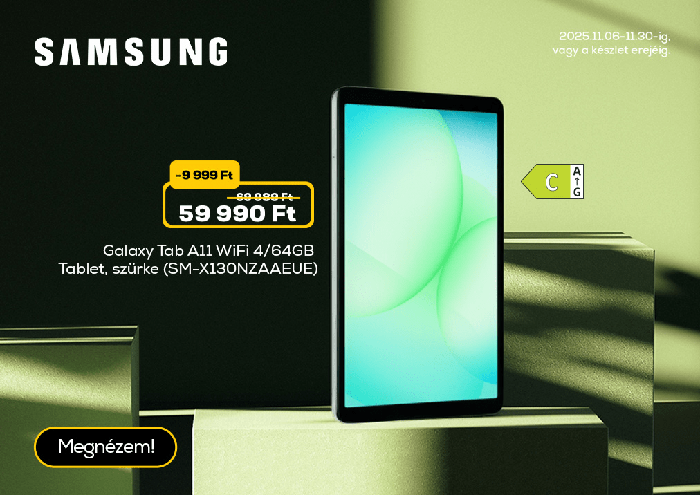Galaxy Tab A11 WiFi 4/64GB Tablet, szürke
