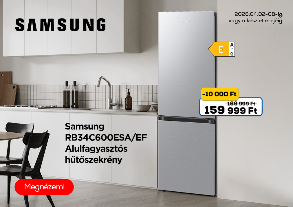 Samsung RB34C600ESA/EF Alulfagyasztós hűtőszekrény