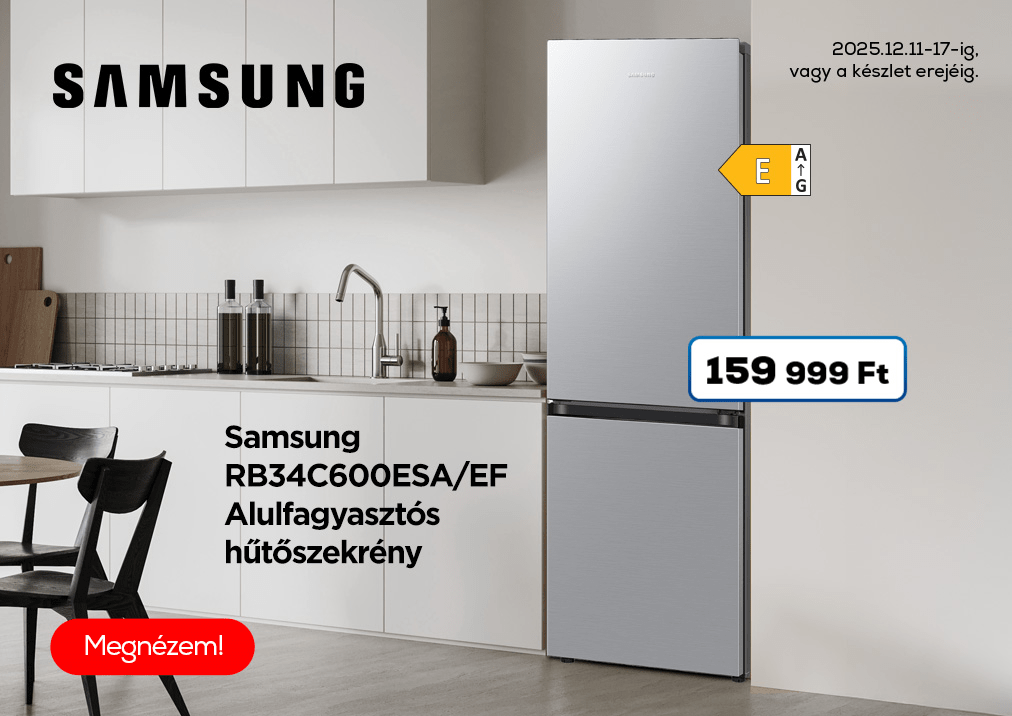 Samsung RB34C600ESA/EF Alulfagyasztós hűtőszekrény