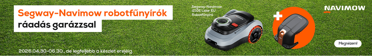 Segway-Navimov robotfűnyíró ráadás garázzsal